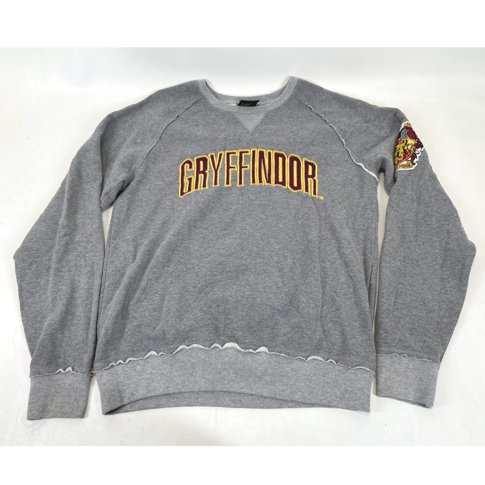 Universal Studios Harry Potter Gryffindor Sweatshirt Gray Raw Seam Mens L